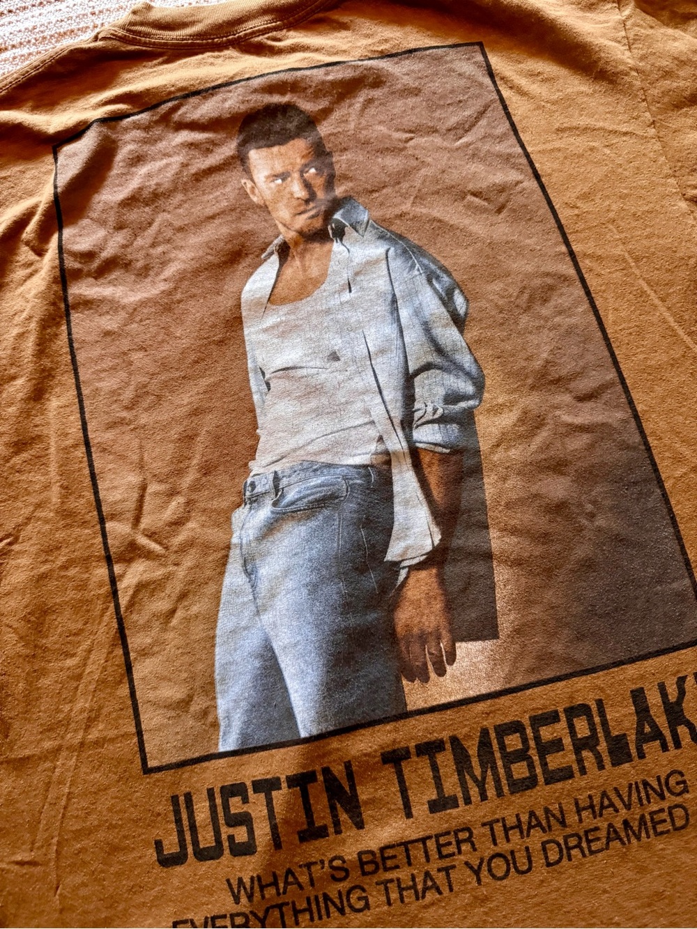 Justin Timberlake Graphic Short Sleeve Tee 100% Cotton Made in US